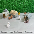 Ensemble de 3 mini-maisons pour chiens et chats pour maisons de poupées